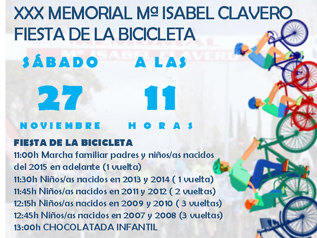 XXX MEMORIAL ISABEL CLAVERO-FIESTA DE LA BICICLETA 