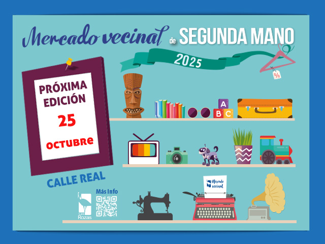 Mercado vecinal Las Rozas octubre 2025