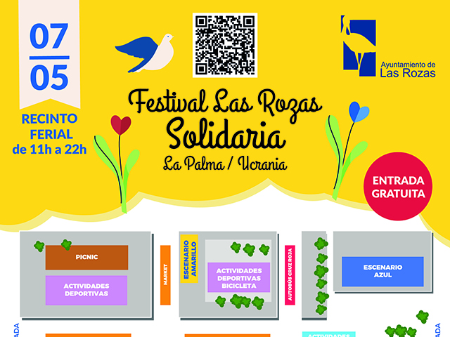 El Recinto Ferial acoge el Festival Las Rozas Solidaria para ayudar a los damnificados por el volcán de La Palma y por la guerra en Ucrania 