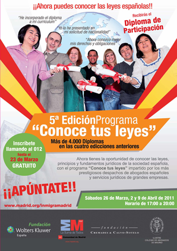 Cartel curso Conoce tus leyes