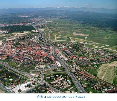 A-6 a su paso por Las Rozas