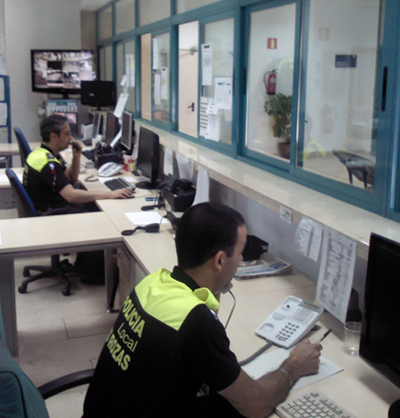 Sala de control de la policía