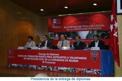 Presidencia de la entrega de diplomas