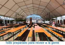 Todo preparado para recibir a la gente