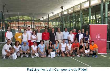 Participantes del II Campeonato de Pádel