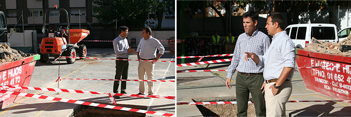 De la Uz visitó las obras de reforma del colegio público Vicente Aleixandre