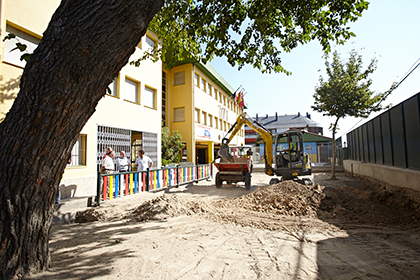 Trabajos en el colegio Vicente Aleixandre
