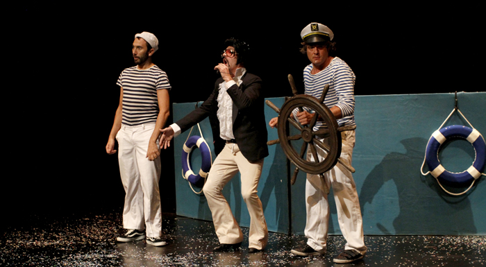 Un momento del sketch de Yllana