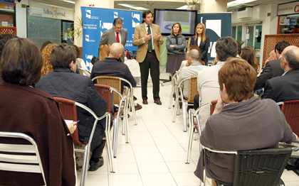 En la inauguración de la jornada para emprendedores