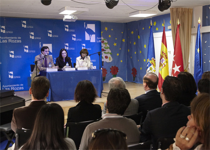 Un momento de la presentación a padres y profesores