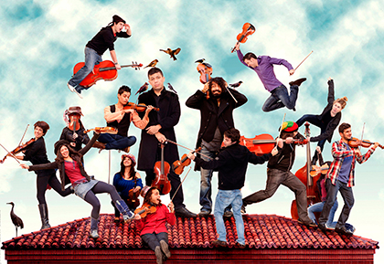 Malikian y la orquesta en el tejado