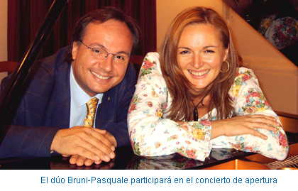 El dúo Bruni-Pasquale participará en el concierto de apertura