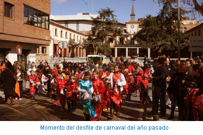 Momento del desfile de carnaval del año pasado