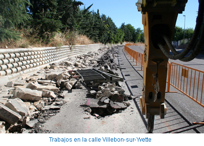 Trabajos en la calle Villebon-sur-Yvette