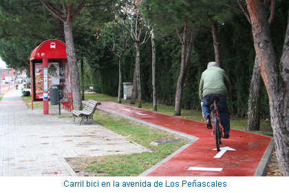 Carril bici en la avenida de Los Peñascales