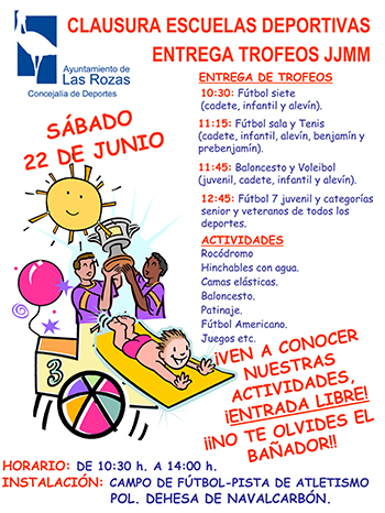 Clausura escuelas deportivas