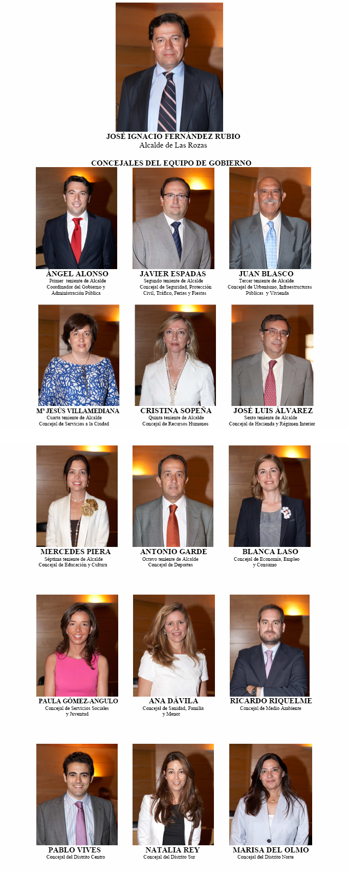 Formado el equipo de Gobierno de la nueva Corporación municipal de Las Rozas