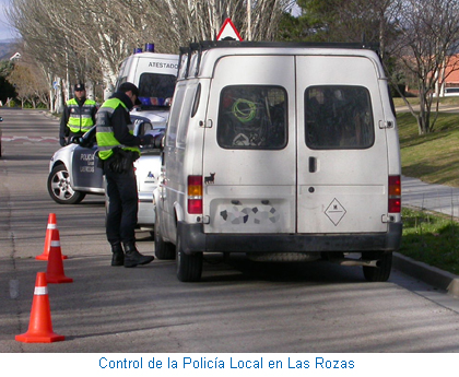 Control de la Policía Local en Las Rozas