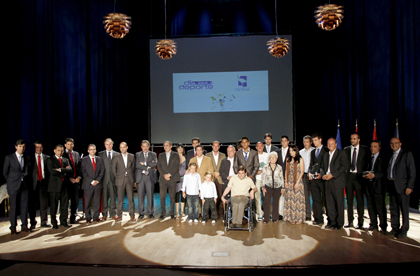 Foto de familia en la gala del deporte