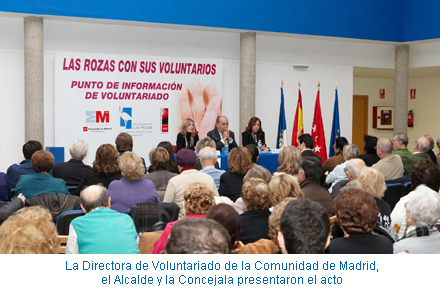 La Directora de Voluntariado de la Comunidad de Madrid, el Alcalde y la Concejala presentaron el acto
