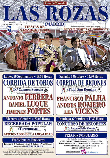 Cartel taurino Las Rozas