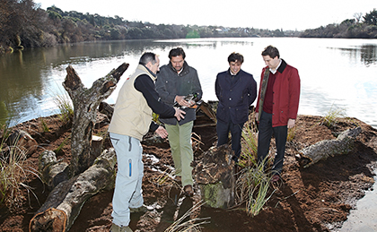 Consejero y alcaldes en la isla