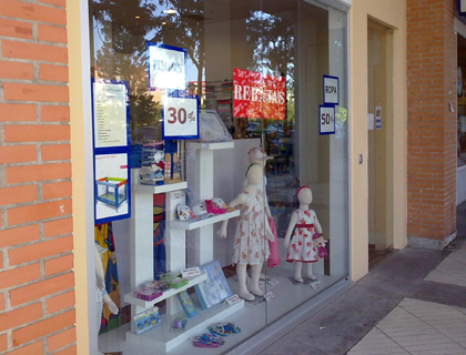 Escaparate en rebajas