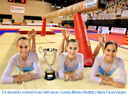 De izquierda a derecha las hermanas Cuesta (Marta y Beatriz) y María Paula Vargas