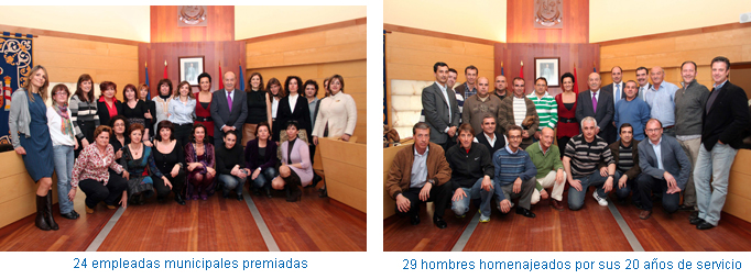 53 empleados municipales reciben un homenaje por sus 20 años de servicio