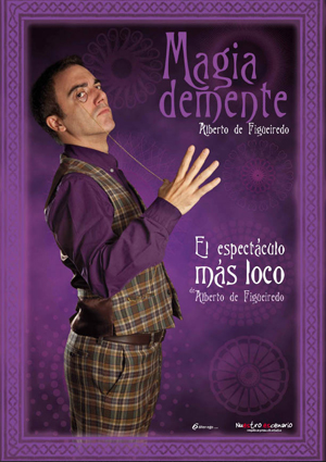 Cartel del espectáculo magia demente