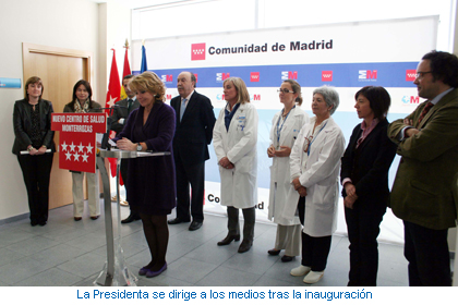 La Presidenta se dirige a los medios tras la inauguración