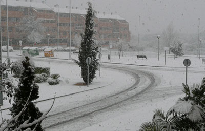 Imagen de Las Rozas en la pasada nevada