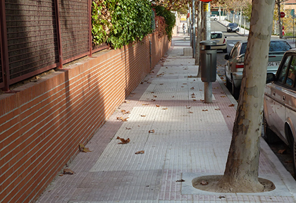Acera en zona Los Castillos