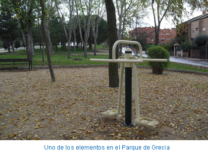 Uno de los elementos en el Parque de Grecia