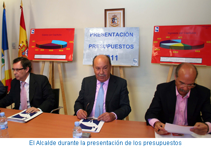 El Alcalde durante la presentación de presupuestos