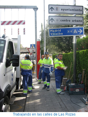 Trabajando en las calles de Las Rozas
