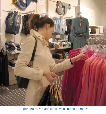 El periodo de rebajas concluye a finales de marzo