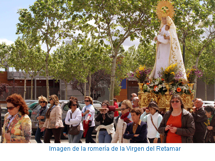 Imagen de la romería de la Virgen del Retamar