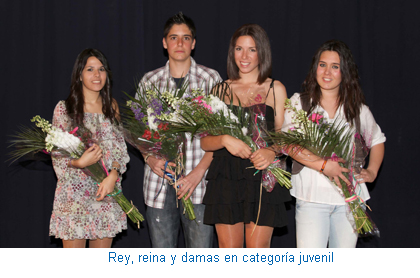 Rey, reina y damas en categoría juvenil