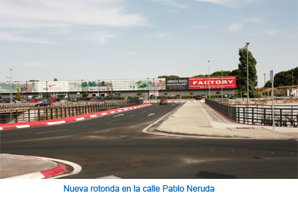Nueva rotonda en la calle Pablo Neruda