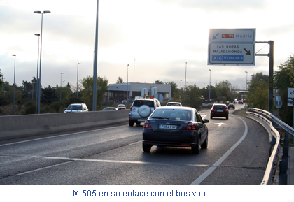 M-505 en su enlace con el bus vao