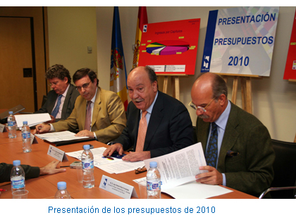 Presentación de los presupuestos de 2010