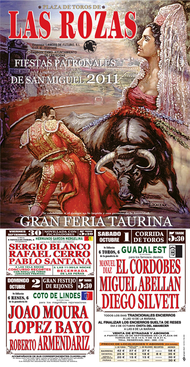 Cartel taurino de las Fiestas de San Miguel
