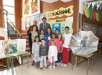 Alumnos del colegio premiado