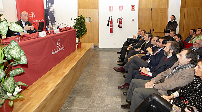 Un momento de la intervención de Vicente del Bosque