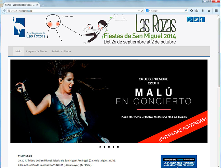 Web de las fiestas