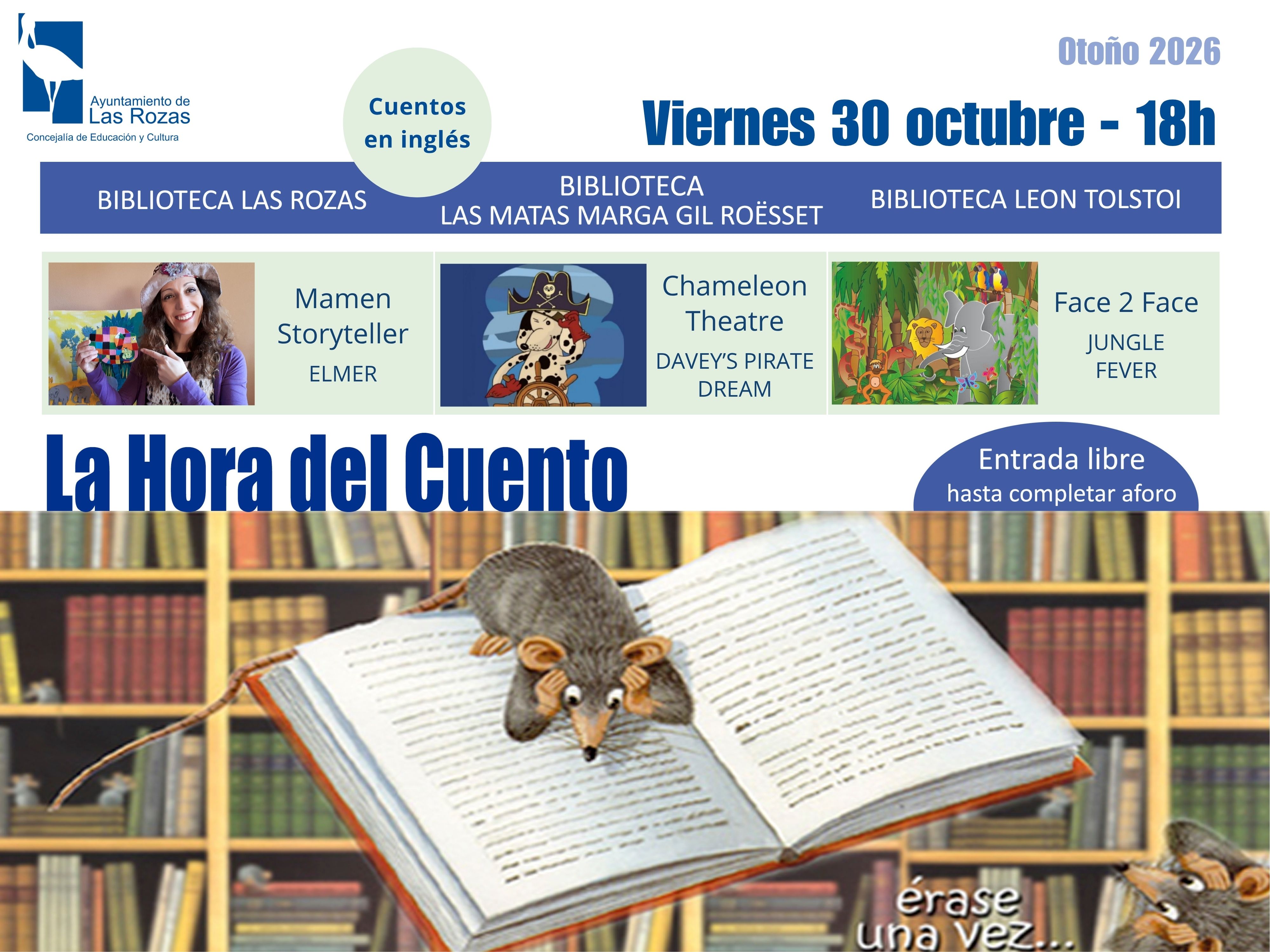 La Hora del Cuento en inglés - 30 de octubre