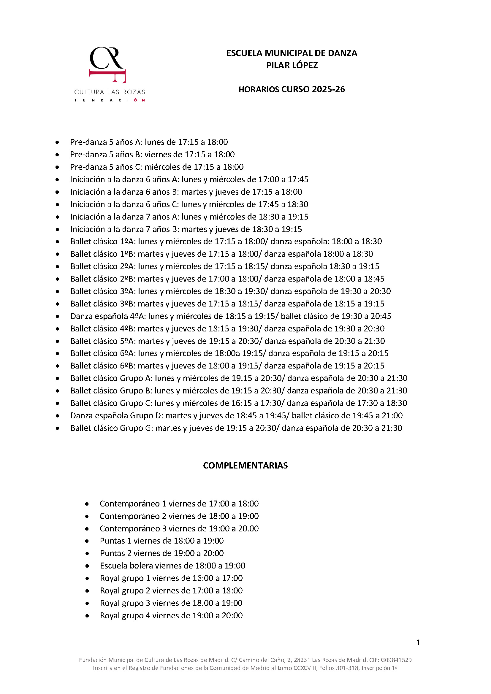 horario