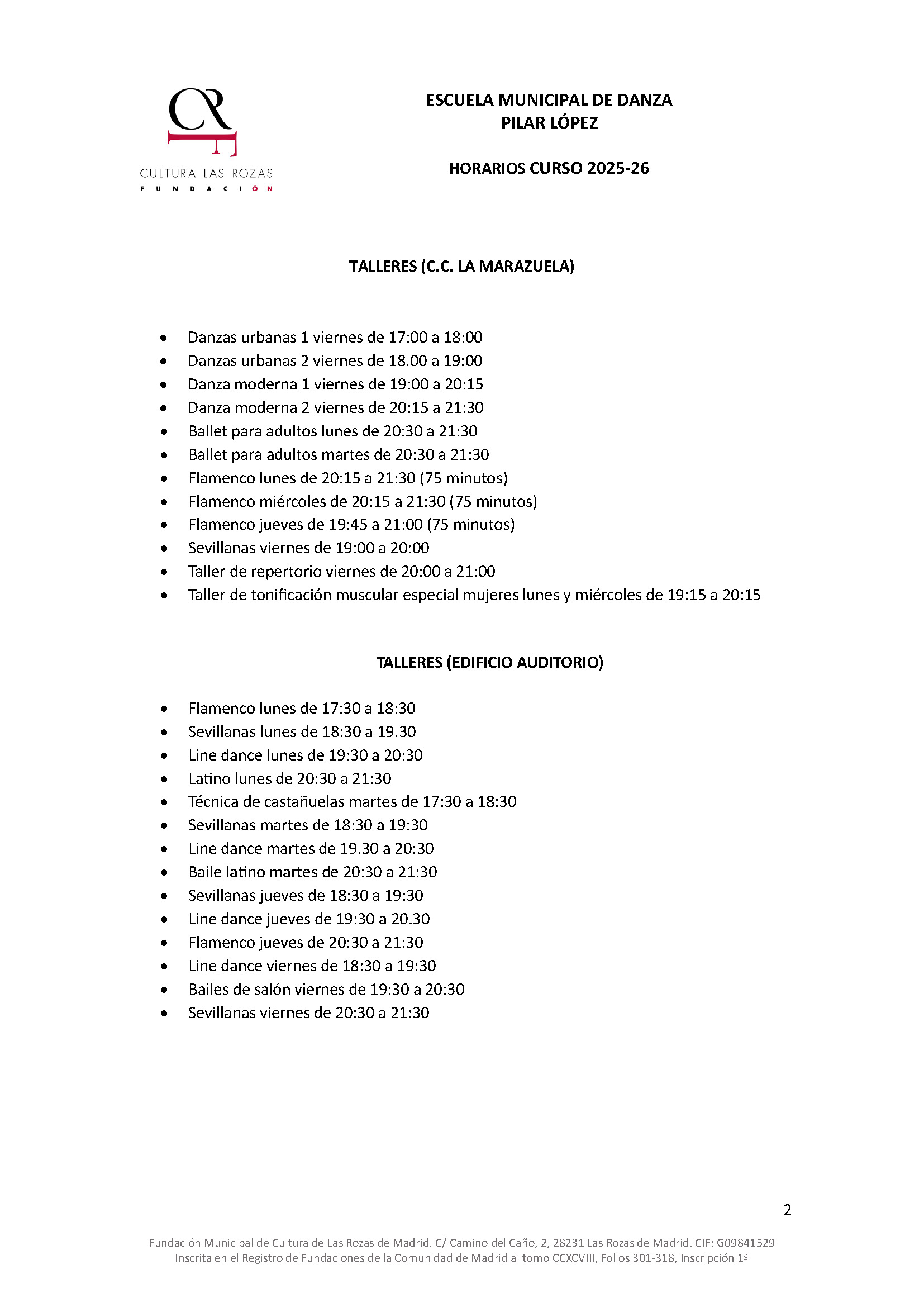horario