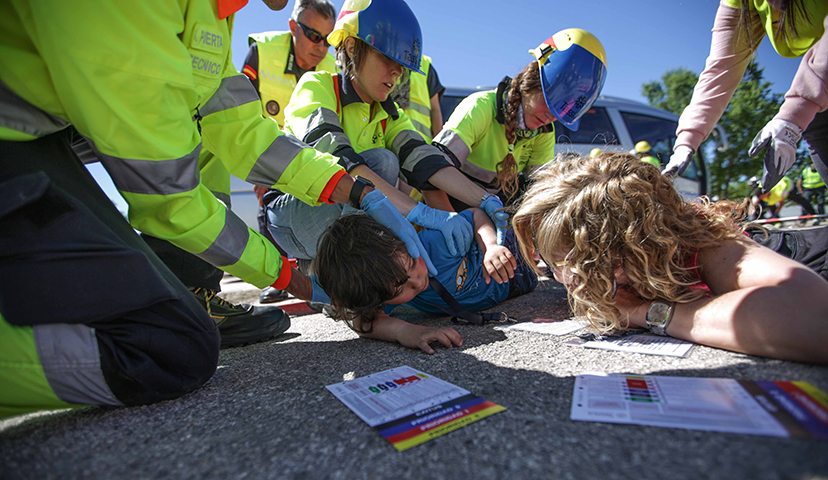 simulacro de accidente 